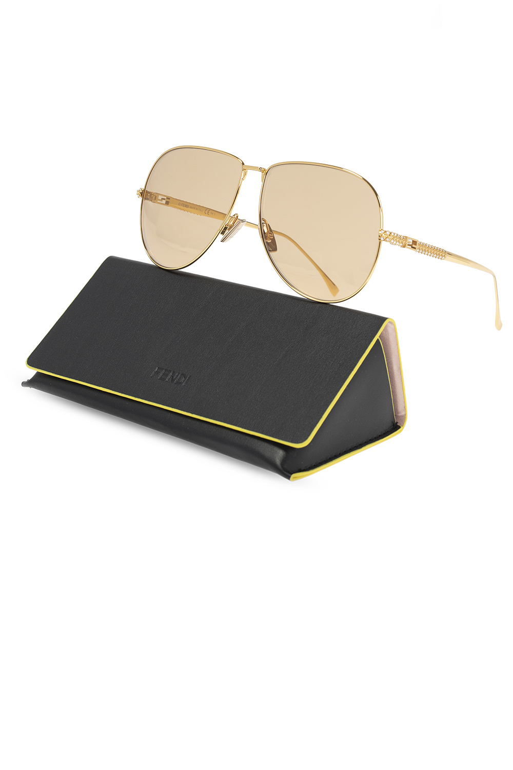 Fendi sunglasses wraparound-frame with logo